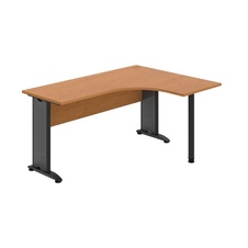 HOBIS kancelářský stůl pracovní tvarový, ergo levý - CE 60 L, olše