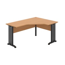 HOBIS kancelářský stůl pracovní tvarový, ergo levý CEV 60 L, buk