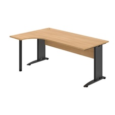 HOBIS kancelářský stůl pracovní tvarový, ergo pravý - CE 1800 P, dub