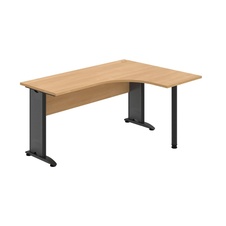 HOBIS kancelářský stůl pracovní tvarový, ergo levý - CE 60 L, dub