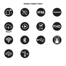 Outdoor digitální totem s monitorem Samsung 55", černý