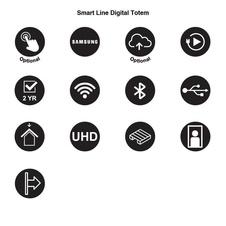 Digitální totem Smart Line 43" černý, s monitorem, dotyková fólie
