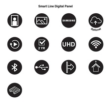 Digitální závěsný panel Smart Line s monitorem 50", bílý