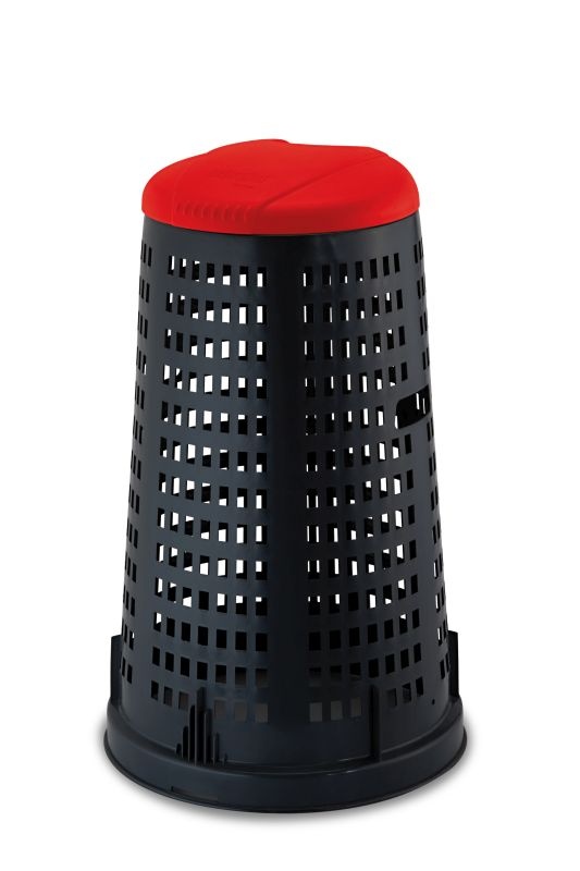 Stojan na odpadkové pytle 120 l, červené víko