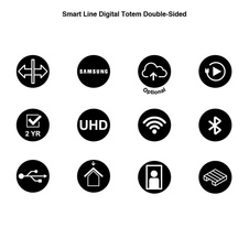 Digitální totem Smart Line Oboustranný s monitorem Samsung 50", bílá