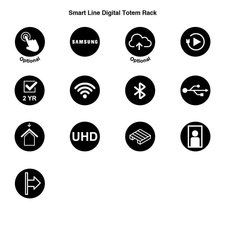 Digitální totem Smart Line 43" s kapsou 6xA4, černá