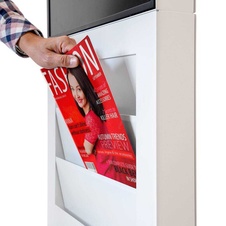 Digitální totem Smart Line 43" s kapsou 6xA4, bílá, dotyková fólie