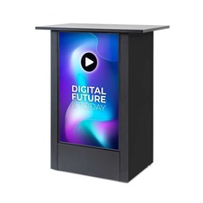 Digitální promostolek Futuro s monitorem Samsung 32" na výšku, černá