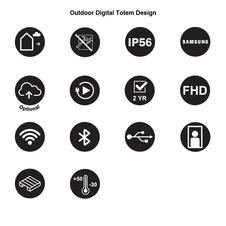 Venkovní digitální totem Design s monitorem Samsung 55"