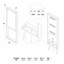 Venkovní digitální totem Design s monitorem Samsung 55"