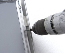 Plakátový klaprám A4 profil 25 mm oblý roh
