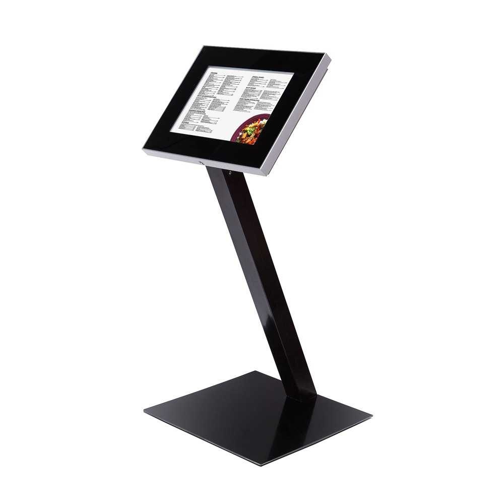 Venkovní MENU stojan A3 s LED osvětlením, černá
