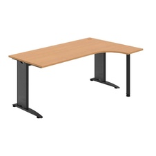 HOBIS kancelářský stůl pracovní tvarový, ergo levý - FE 1800 L, buk
