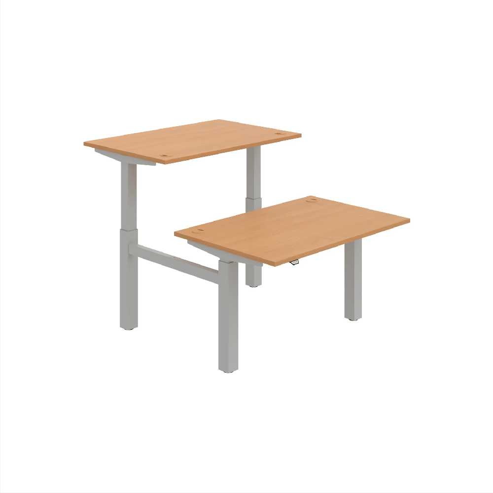 HOBIS párový výškově stavitelný stůl  MOTION DUAL MSD 2 1200, stand.ovládání, buk