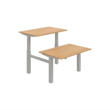 HOBIS párový výškově stavitelný stůl  MOTION DUAL MSD 2 1200, stand.ovládání, dub