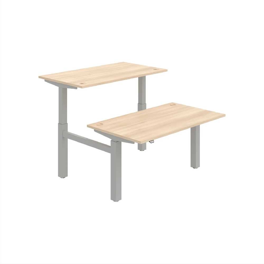 HOBIS párový výškově stavitelný stůl  MOTION DUAL MSD 2 1400, stand.ovládání, akát