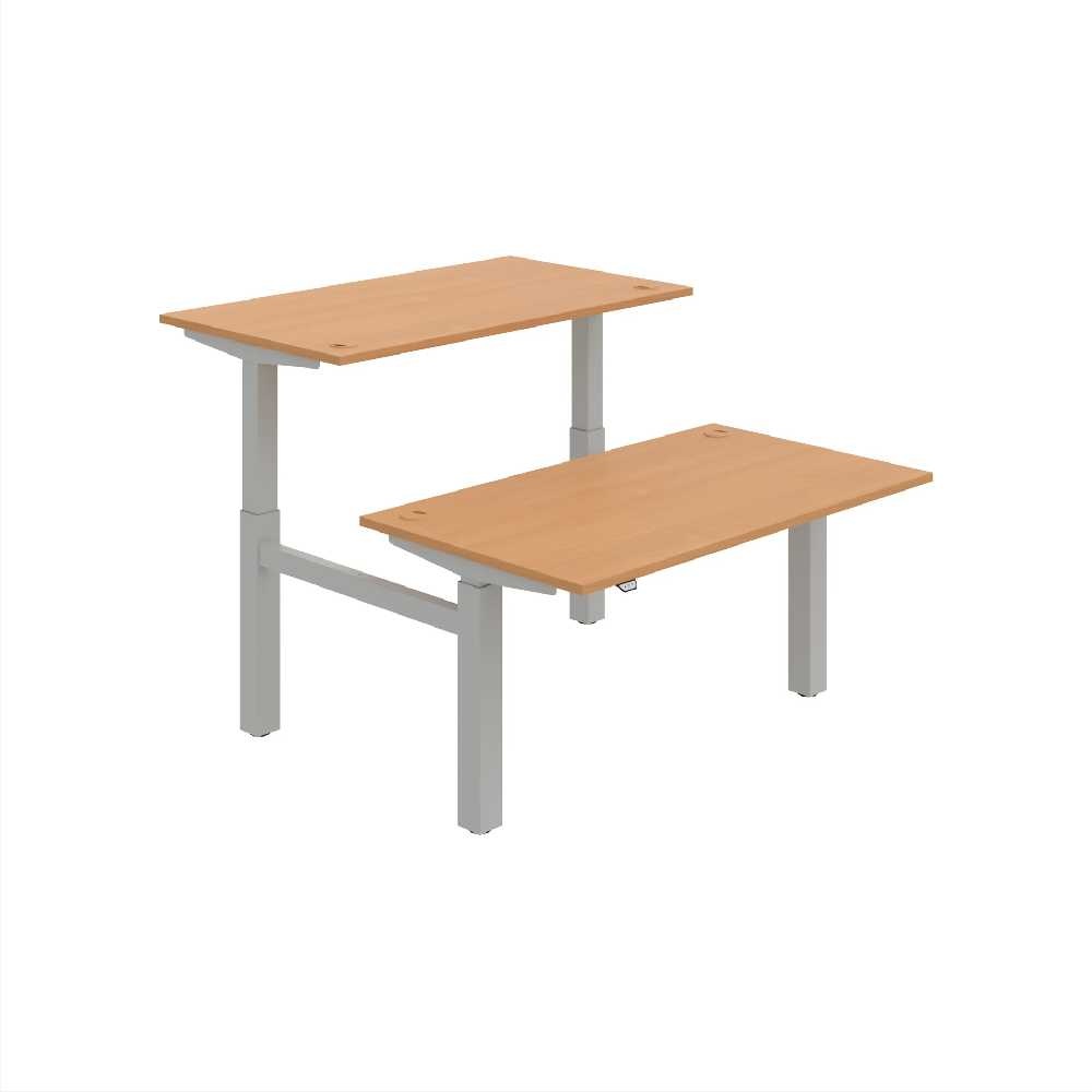 HOBIS párový výškově stavitelný stůl  MOTION DUAL MSD 2 1400, stand.ovládání, buk
