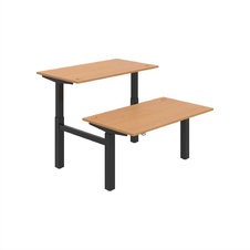 HOBIS párový výškově stavitelný stůl  MOTION DUAL MSD 2 1400, stand.ovládání, buk