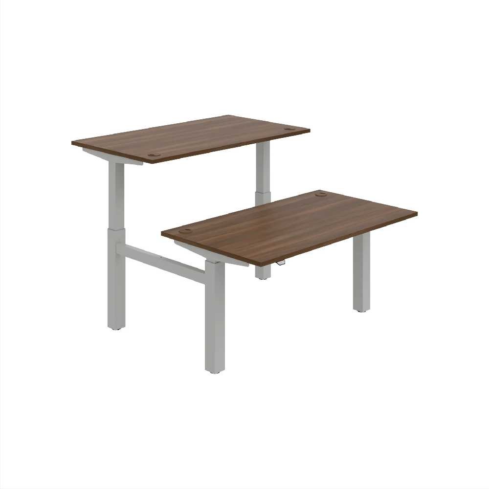 HOBIS párový výškově stavitelný stůl  MOTION DUAL MSD 2 1400, stand.ovládání, ořech