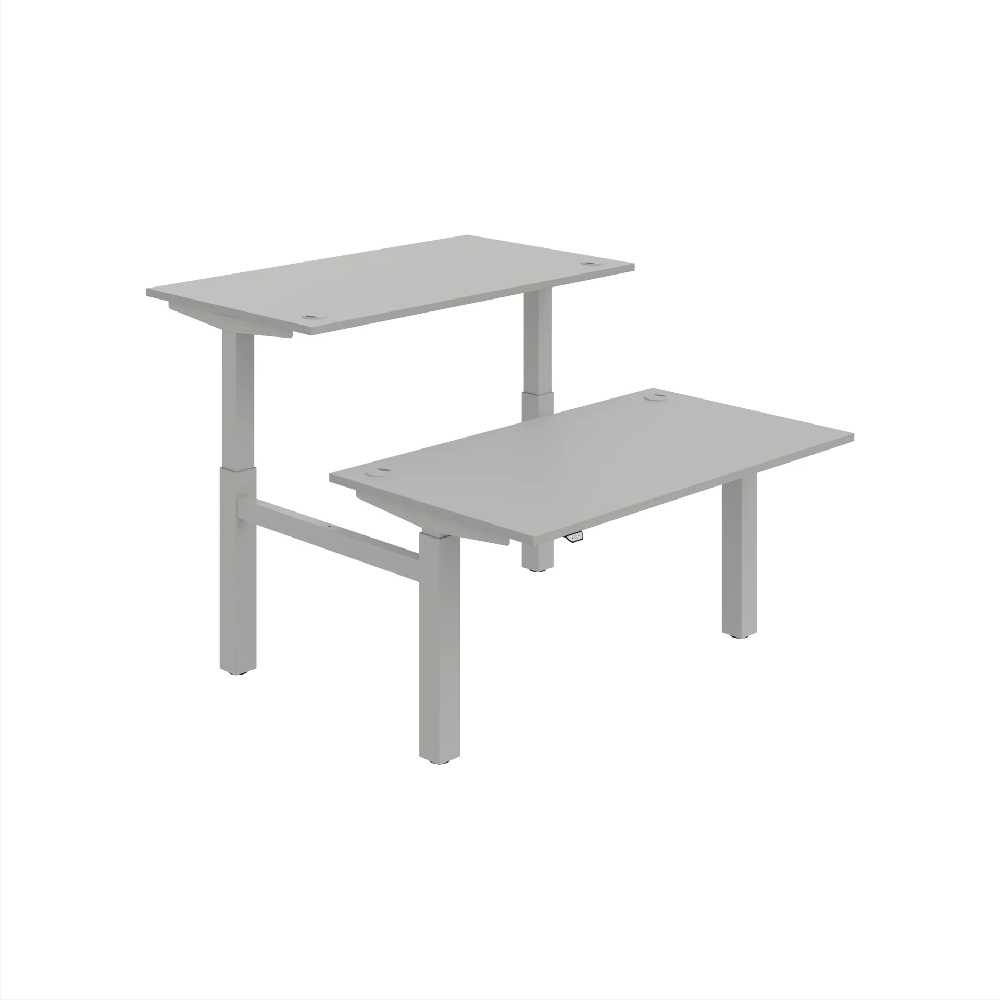 HOBIS párový výškově stavitelný stůl  MOTION DUAL MSD 2 1400, stand.ovládání, šedá