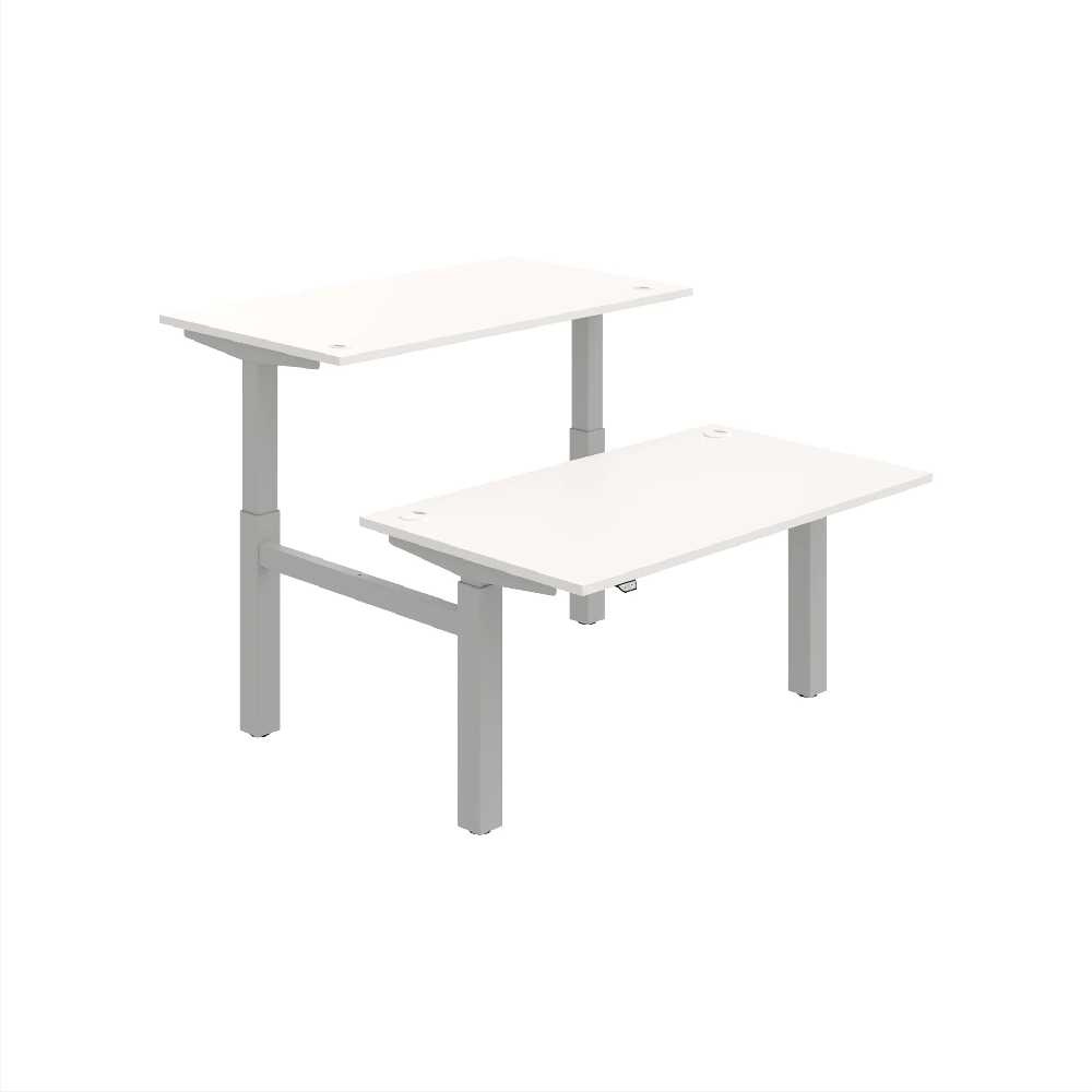 HOBIS párový výškově stavitelný stůl  MOTION DUAL MSD 2 1400, stand.ovládání, bílá
