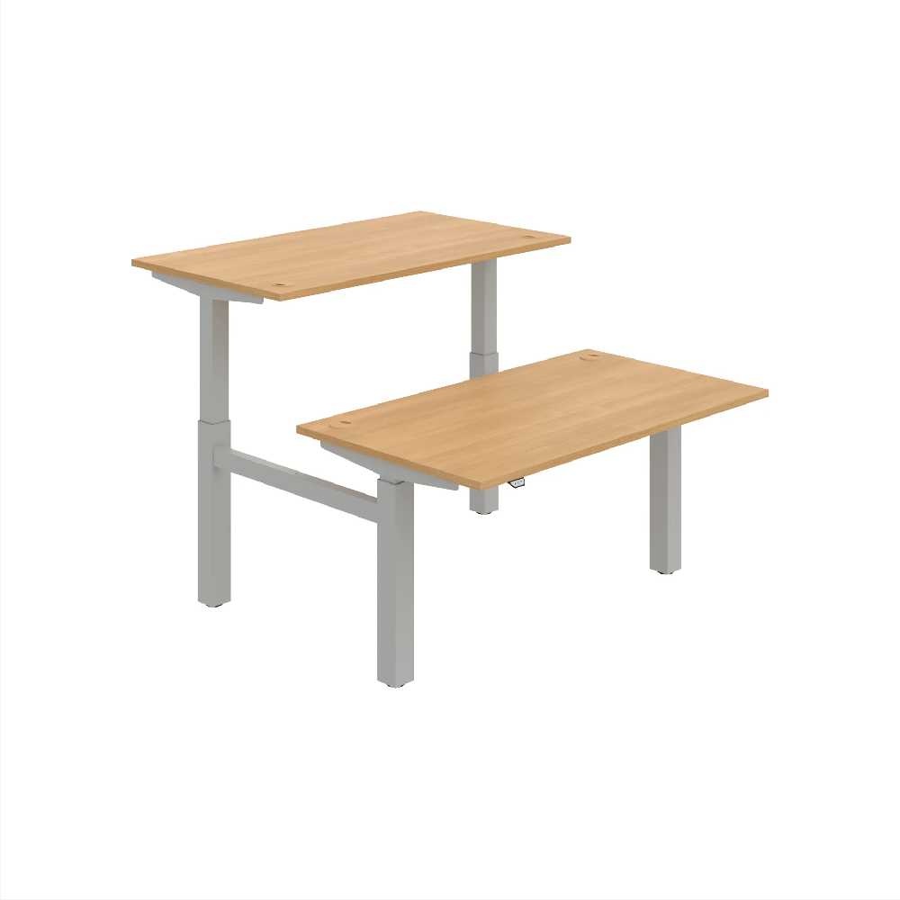 HOBIS párový výškově stavitelný stůl  MOTION DUAL MSD 2 1400, stand.ovládání, dub
