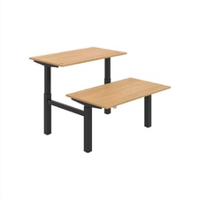 HOBIS párový výškově stavitelný stůl  MOTION DUAL MSD 2 1400, stand.ovládání, dub