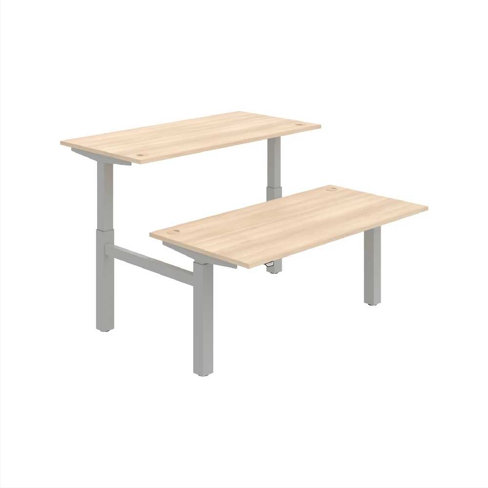 HOBIS párový výškově stavitelný stůl  MOTION DUAL MSD 2 1600, stand.ovládání, akát