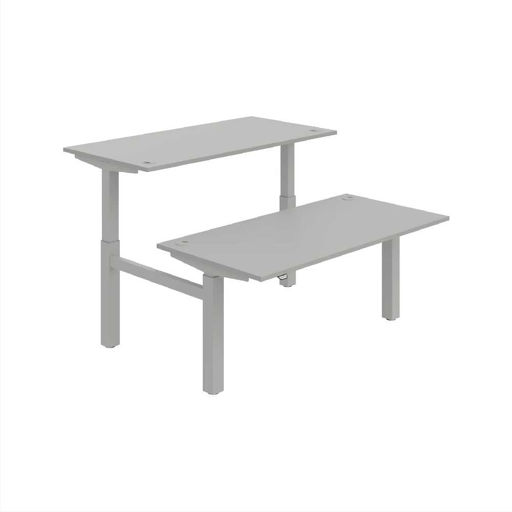 HOBIS párový výškově stavitelný stůl  MOTION DUAL MSD 2 1600, stand.ovládání, šedá