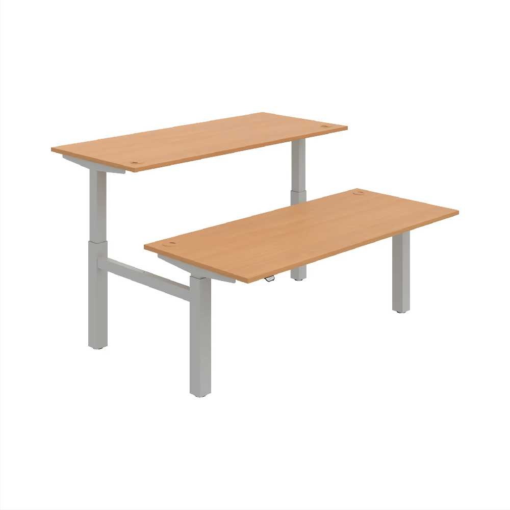 HOBIS párový výškově stavitelný stůl  MOTION DUAL MSD 2 1800, stand.ovládání, buk