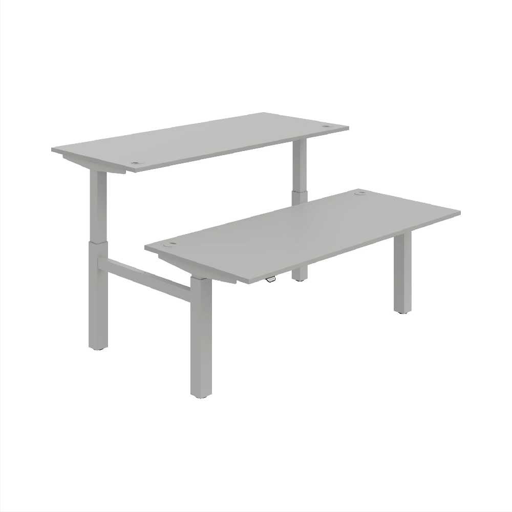 HOBIS párový výškově stavitelný stůl  MOTION DUAL MSD 2 1800, stand.ovládání, šedá