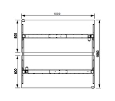 HOBIS párový výškově stavitelný stůl  MOTION DUAL MSD 2 1800, stand.ovládání, bílá