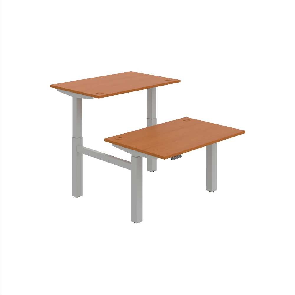 HOBIS párový výškově stavitelný stůl 120 cm, paměť.ovlad. - MOTION DUAL MSD 2M 1200, třešeň
