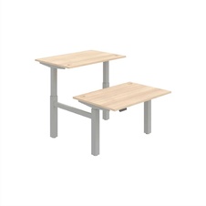 HOBIS párový výškově stavitelný stůl 120 cm, paměť.ovlad. - MOTION DUAL MSD 2M 1200, akát
