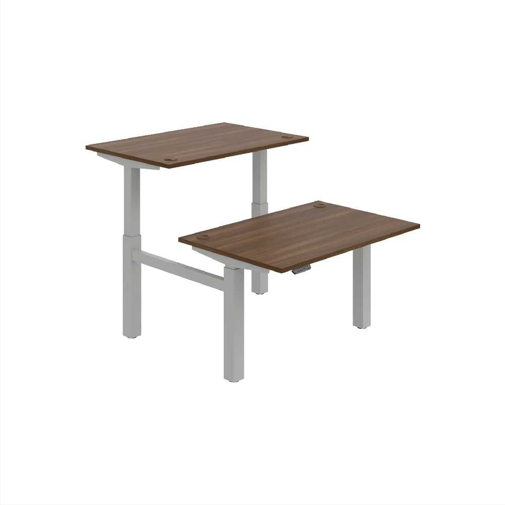 HOBIS párový výškově stavitelný stůl 120 cm, paměť.ovlad. - MOTION DUAL MSD 2M 1200, ořech