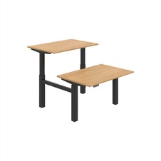 HOBIS párový výškově stavitelný stůl 120 cm, paměť.ovlad. - MOTION DUAL MSD 2M 1200, dub
