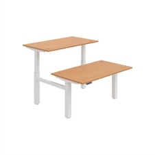 HOBIS párový výškově stavitelný stůl 140 cm, paměť.ovlad. - MOTION DUAL MSD 2M 1400, buk