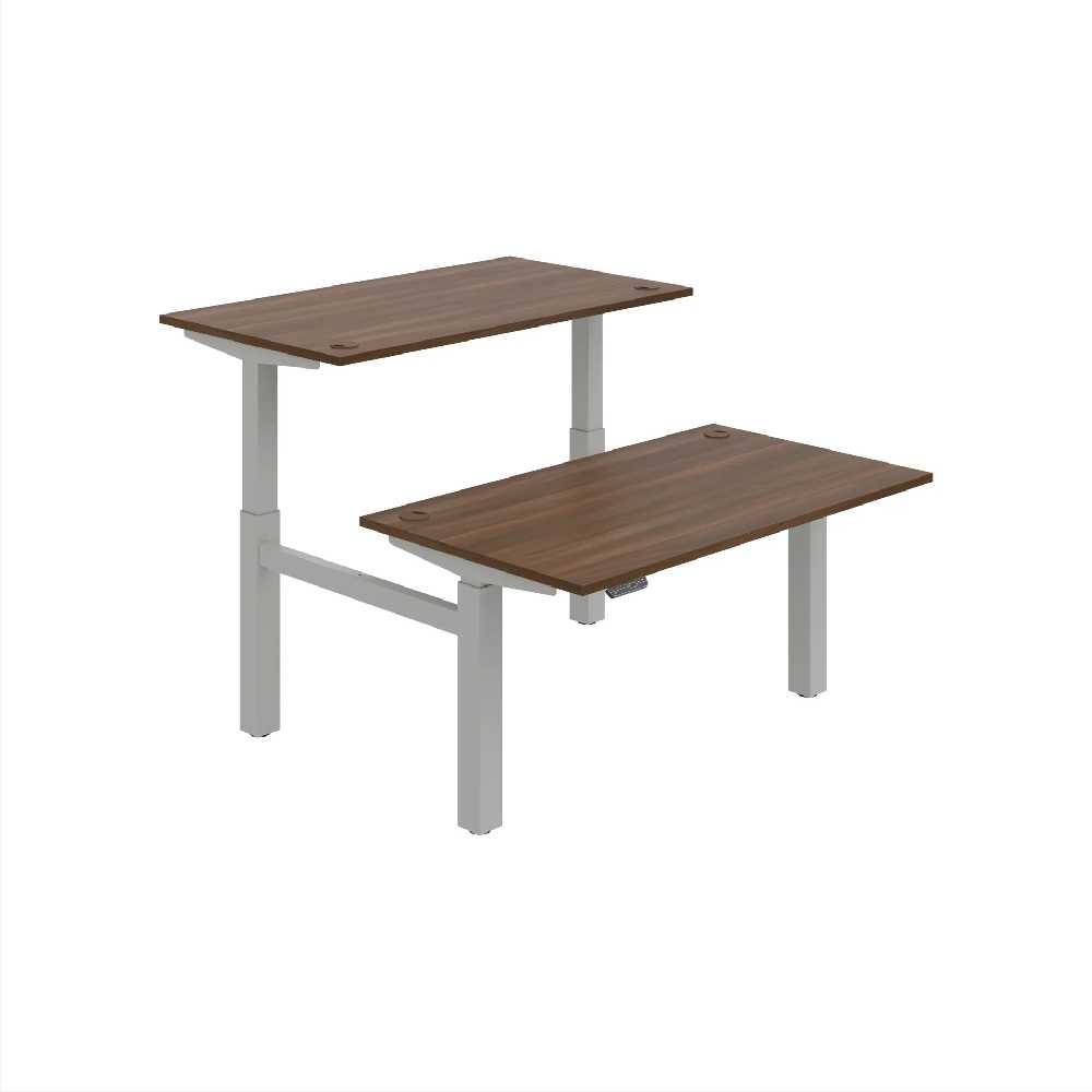 HOBIS párový výškově stavitelný stůl 140 cm, paměť.ovlad. - MOTION DUAL MSD 2M 1400, ořech