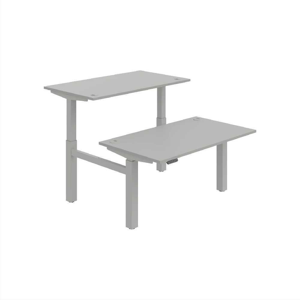 HOBIS párový výškově stavitelný stůl 140 cm, paměť.ovlad. - MOTION DUAL MSD 2M 1400, šedá