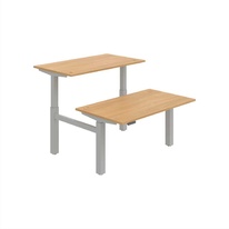 HOBIS párový výškově stavitelný stůl 140 cm, paměť.ovlad. - MOTION DUAL MSD 2M 1400, dub