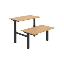 HOBIS párový výškově stavitelný stůl 140 cm, paměť.ovlad. - MOTION DUAL MSD 2M 1400, dub