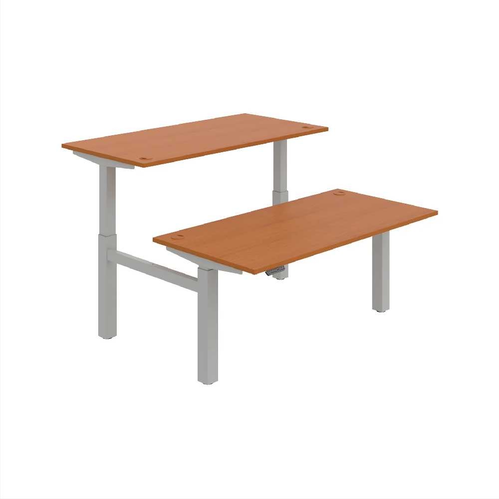 HOBIS párový výškově stavitelný stůl 160 cm, paměť.ovlad. - MOTION DUAL MSD 2M 1600, třešeň