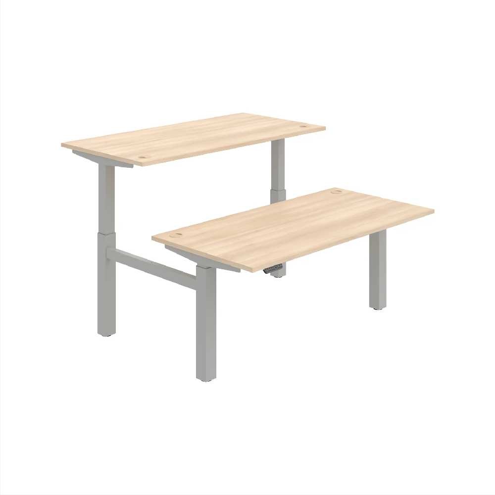 HOBIS párový výškově stavitelný stůl 160 cm, paměť.ovlad. - MOTION DUAL MSD 2M 1600, buk
