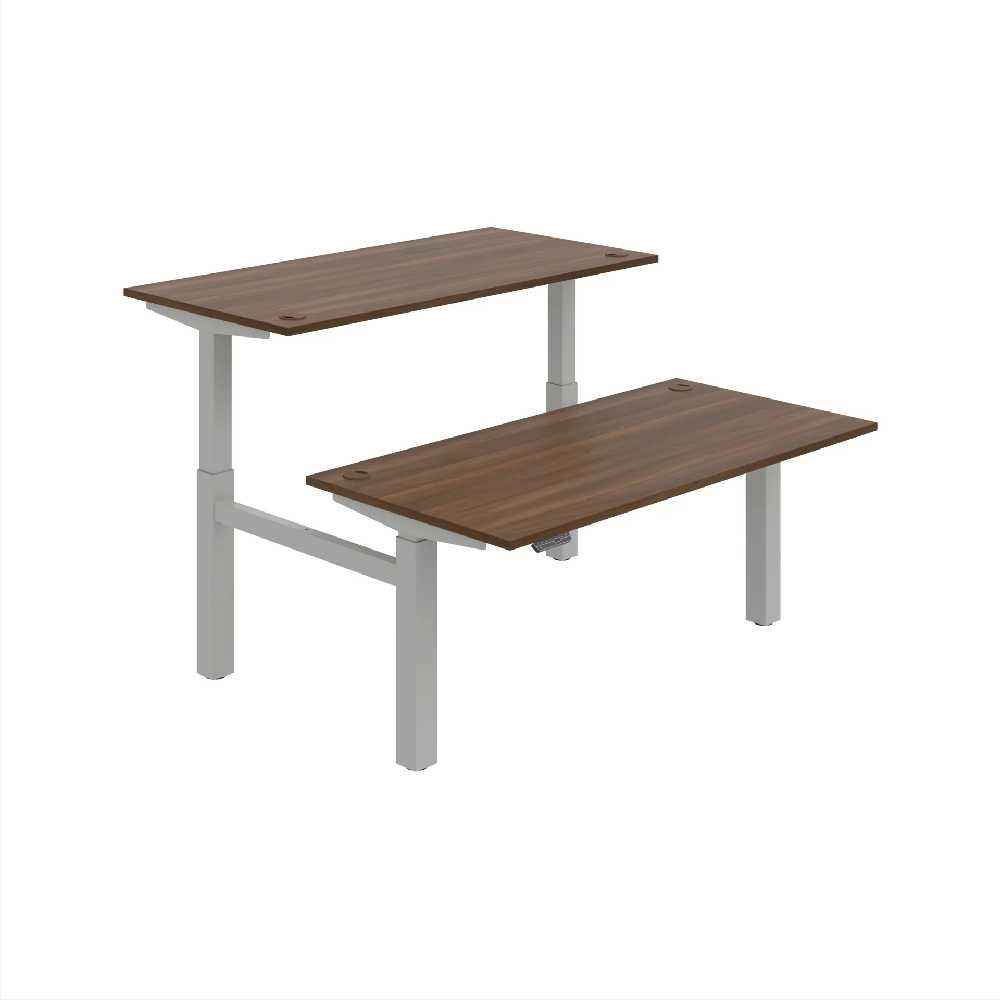 HOBIS párový výškově stavitelný stůl 160 cm, paměť.ovlad. - MOTION DUAL MSD 2M 1600, ořech