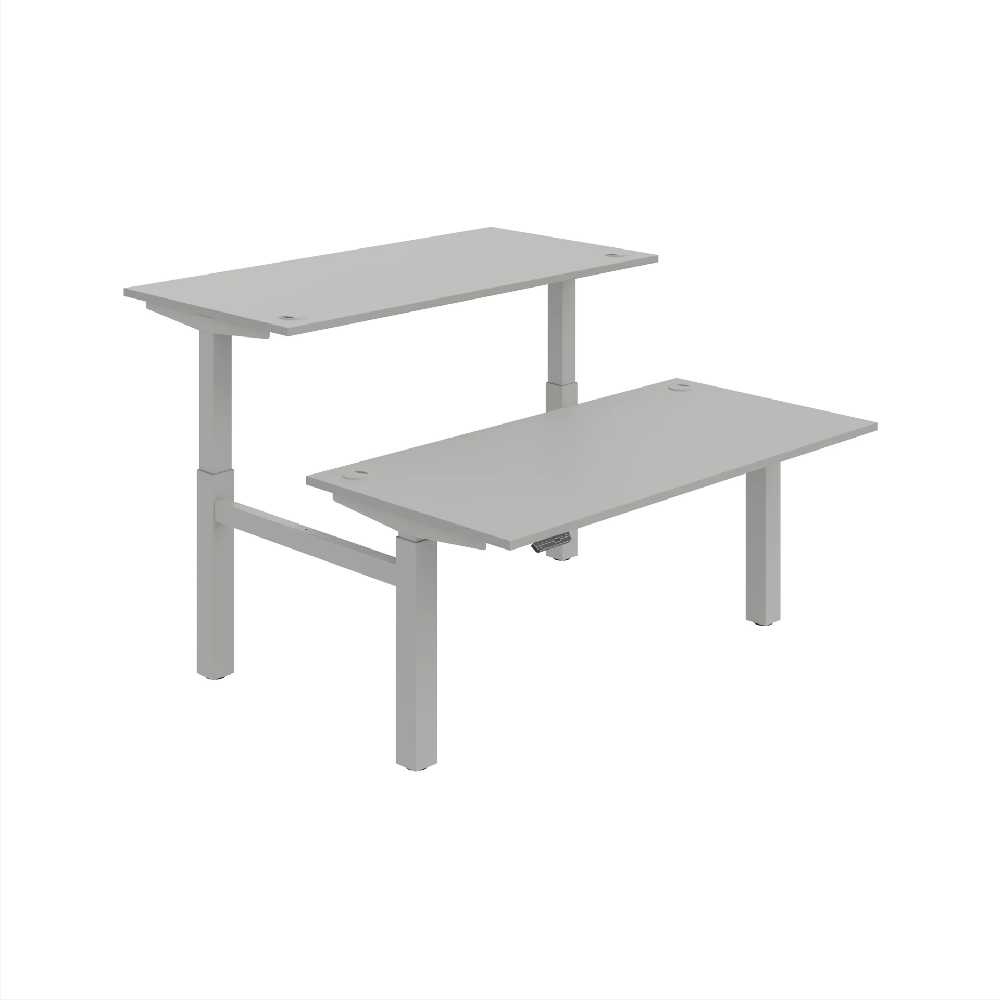 HOBIS párový výškově stavitelný stůl 160 cm, paměť.ovlad. - MOTION DUAL MSD 2M 1600, šedá