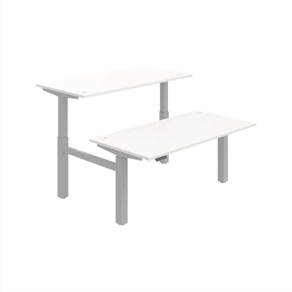 HOBIS párový výškově stavitelný stůl 160 cm, paměť.ovlad. - MOTION DUAL MSD 2M 1600, bílá
