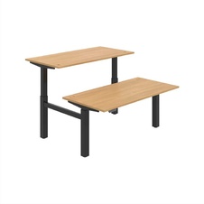 HOBIS párový výškově stavitelný stůl 160 cm, paměť.ovlad. - MOTION DUAL MSD 2M 1600, dub