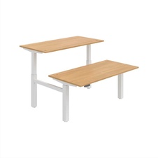 HOBIS párový výškově stavitelný stůl 160 cm, paměť.ovlad. - MOTION DUAL MSD 2M 1600, dub