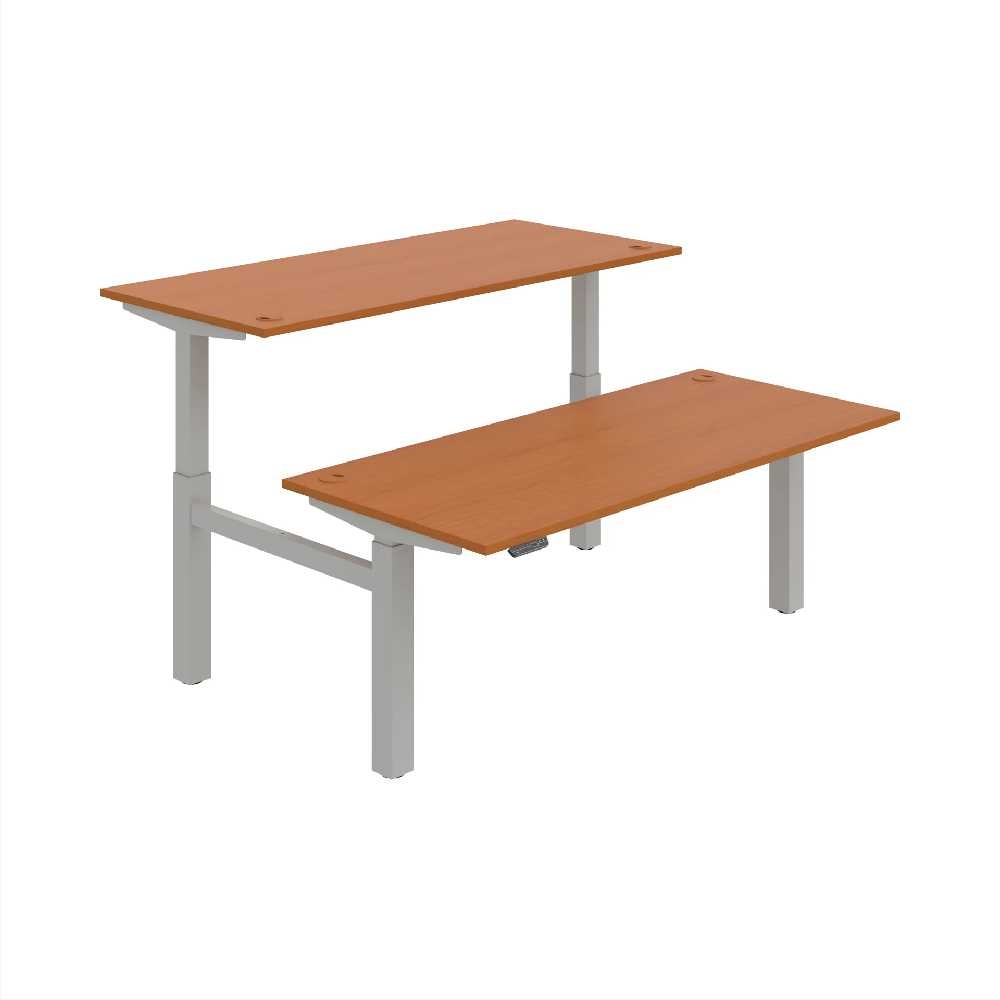 HOBIS párový výškově stavitelný stůl 180 cm, paměť.ovlad. - MOTION DUAL MSD 2M 1800, třešeň