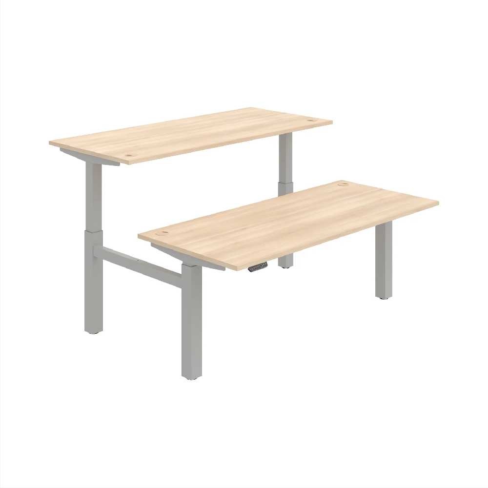 HOBIS párový výškově stavitelný stůl 180 cm, paměť.ovlad. - MOTION DUAL MSD 2M 1800, akát